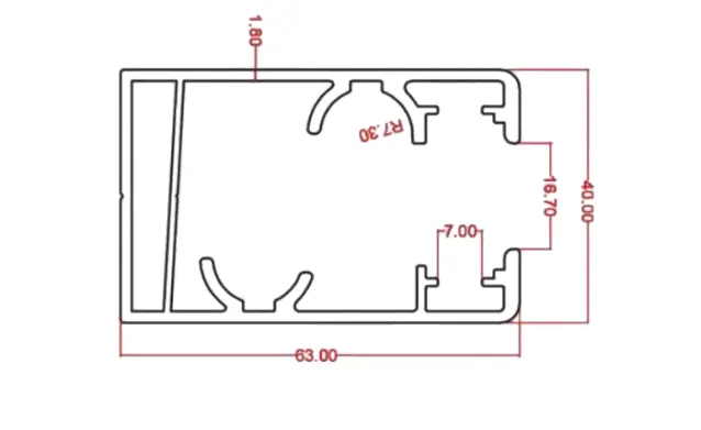 پروفیل ریل بالکنی کوپال
