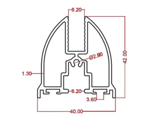 پروفیل شیشه گیر کوپال