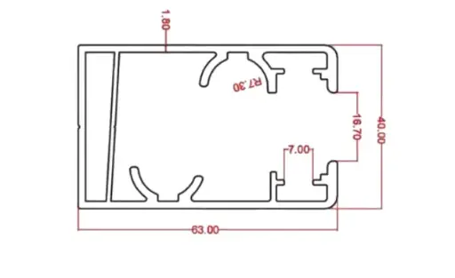 پروفیل ریل بالکنی کوپال